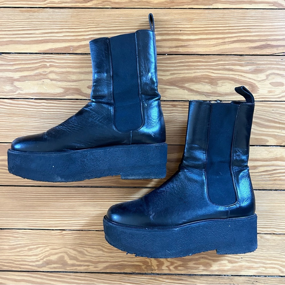 STAUD Palamino Platform Leather Boots